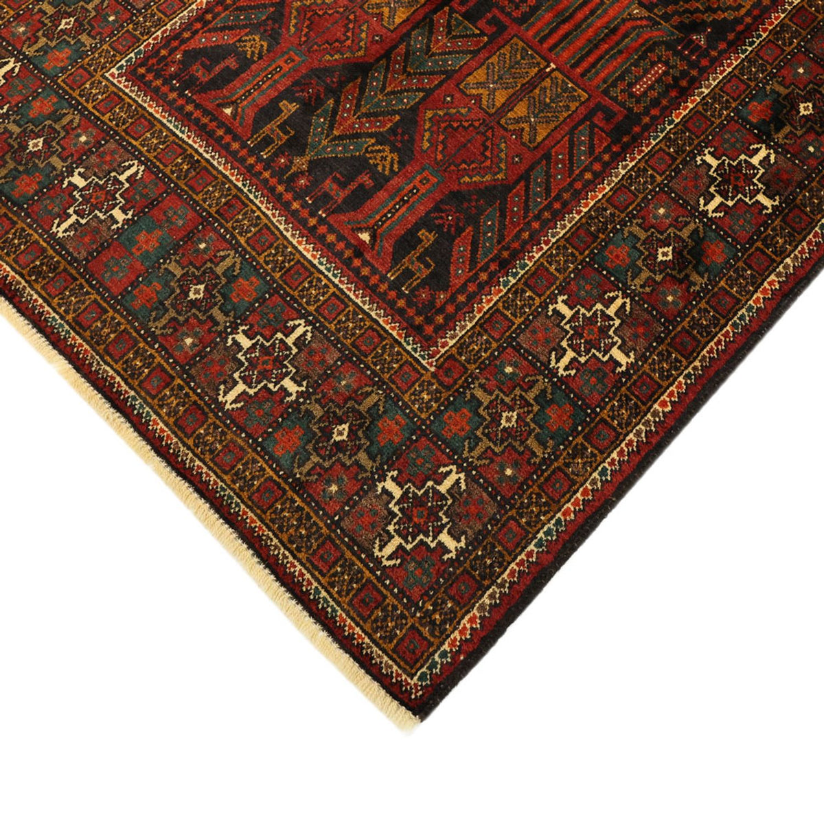Loper Baluch tapijt - 297 x 107 cm - donkerrood