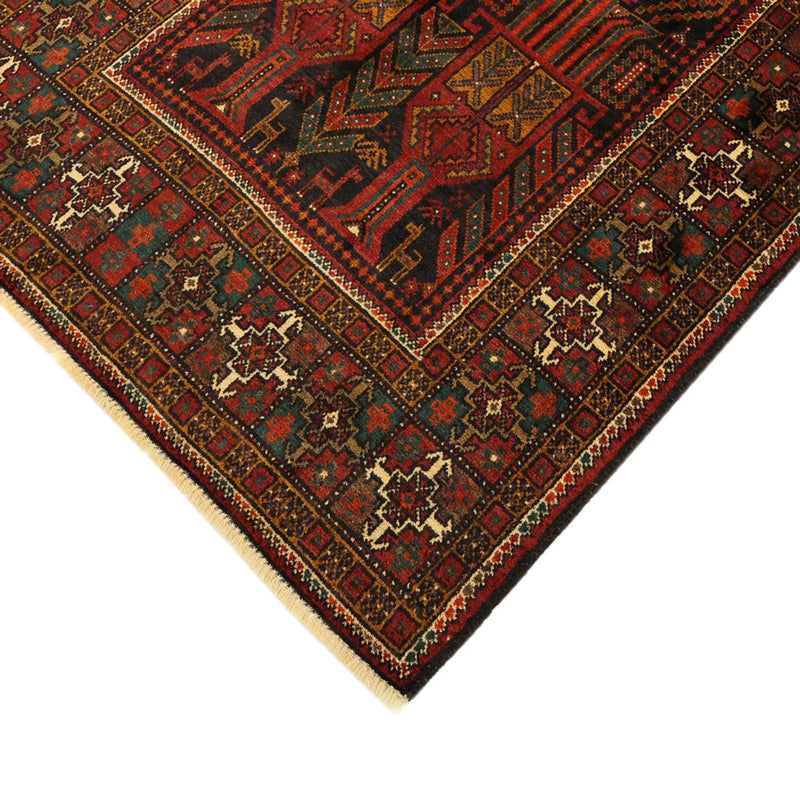 Loper Baluch tapijt - 297 x 107 cm - donkerrood