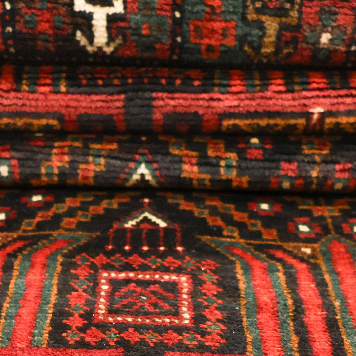 Loper Baluch tapijt - 297 x 107 cm - donkerrood