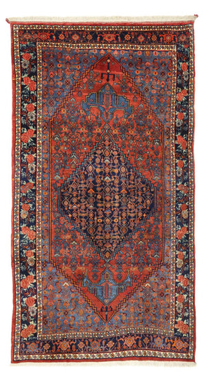 Perzisch tapijt - Bijar - 257 x 143 cm - donkerrood