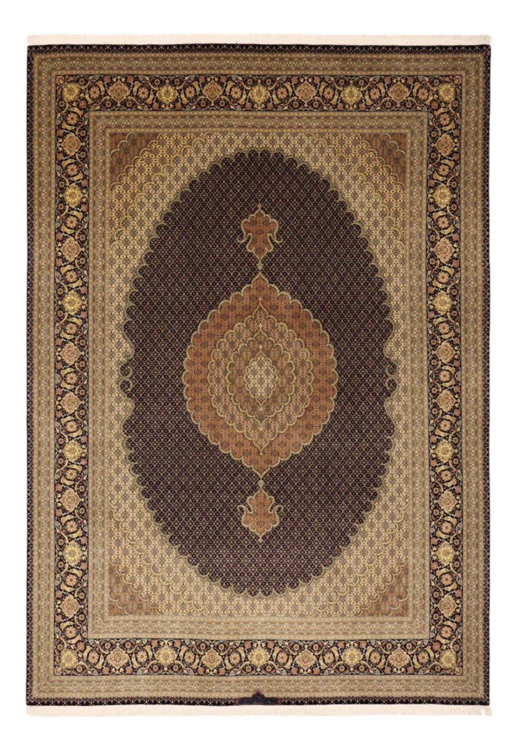 Perzisch tapijt - Tabriz - Royal - Koninklijke - 350 x 249 cm - donkerbruin