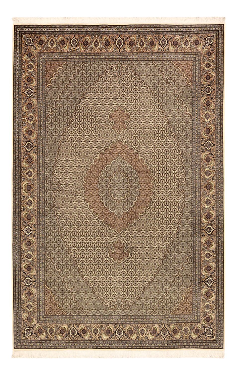 Perzisch tapijt - Tabriz - Royal - Koninklijke - 302 x 200 cm - donker beige