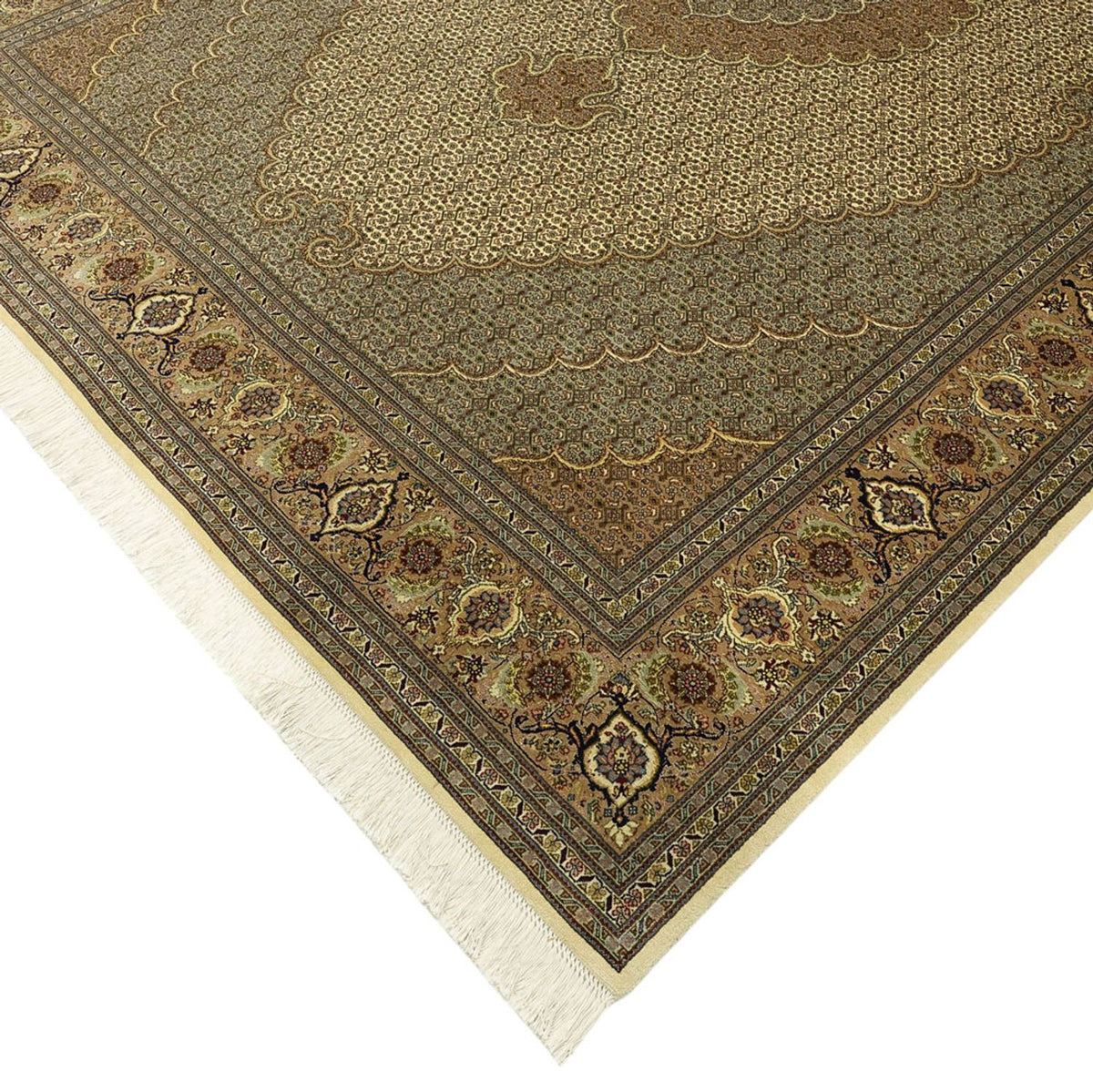 Perzisch tapijt - Tabriz - Royal - Koninklijke - 302 x 200 cm - donker beige