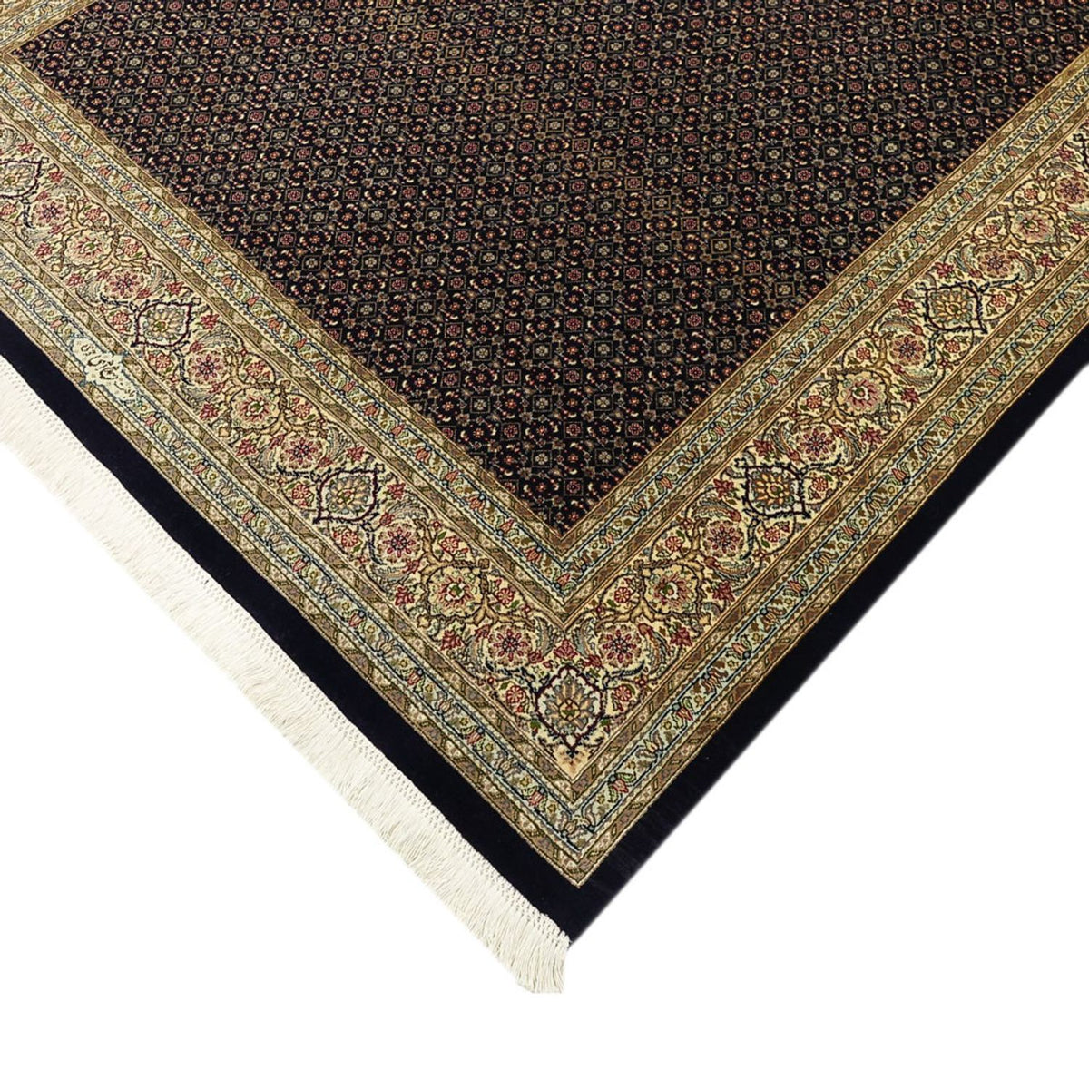 Perzisch tapijt - Tabriz - Royal - Koninklijke - 194 x 153 cm - donker beige
