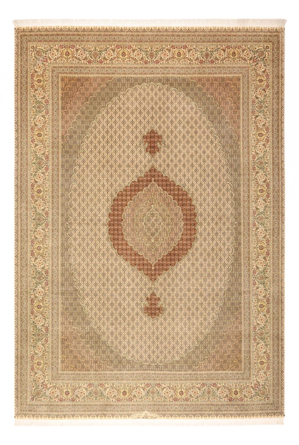 Perzisch tapijt - Tabriz - Royal - Koninklijke - 357 x 248 cm - licht beige