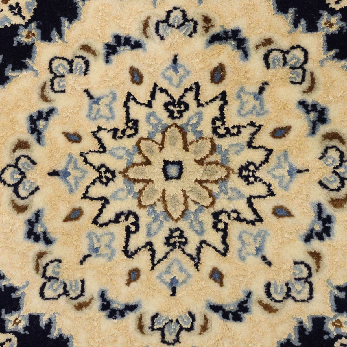 Perzisch tapijt - Nain - Koninklijk - Koninklijke - 114 x 78 cm - donkerblauw