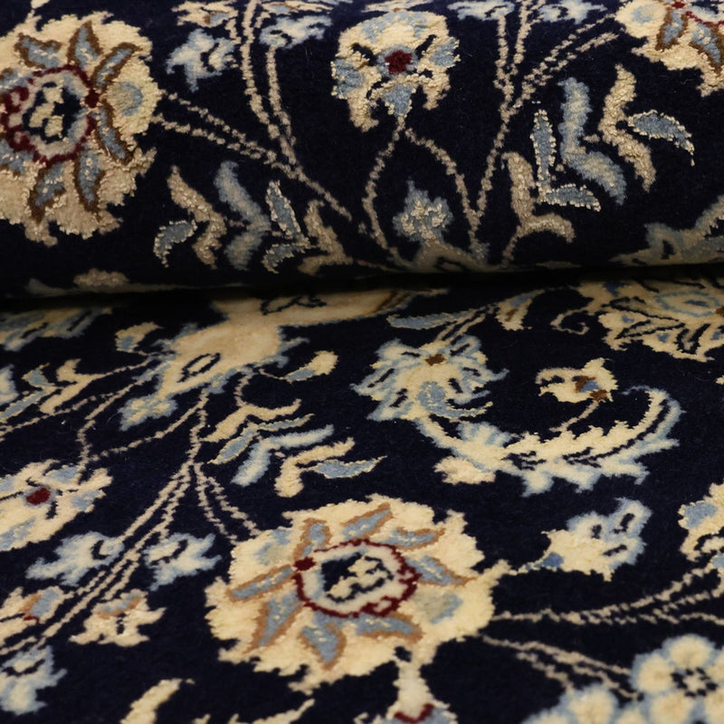 Perzisch tapijt - Nain - Koninklijk - Koninklijke - 114 x 78 cm - donkerblauw