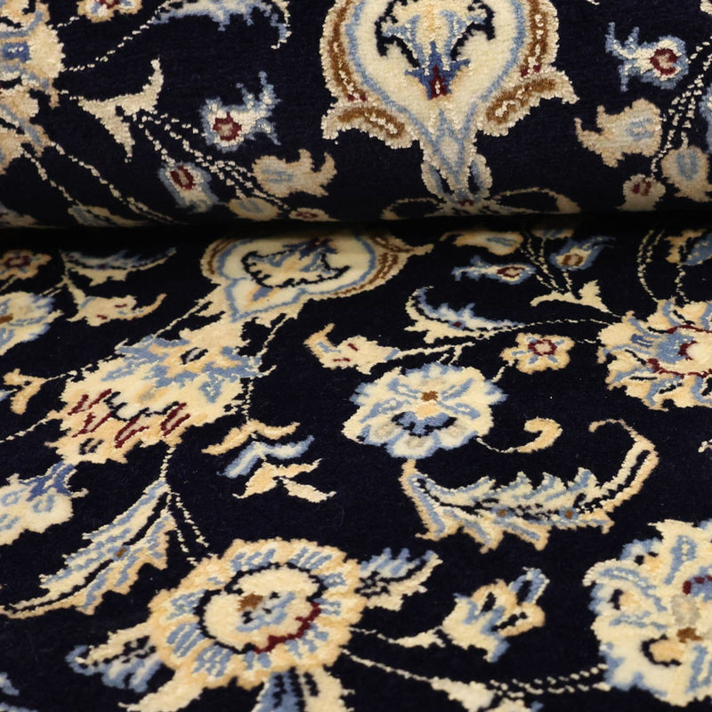 Perzisch tapijt - Nain - Koninklijk - Koninklijke - 136 x 86 cm - donkerblauw