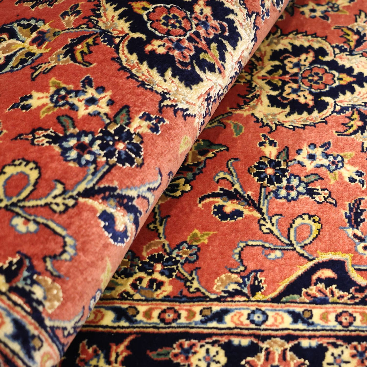 Perzisch tapijt - Keshan - Zijden halsketting - 122 x 59 cm - rood