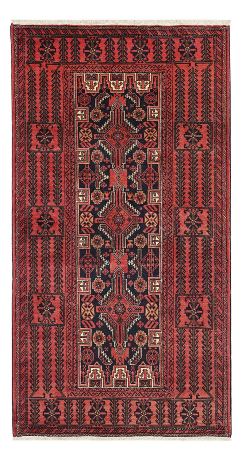 Loper Baluch tapijt - 195 x 100 cm - donkerrood
