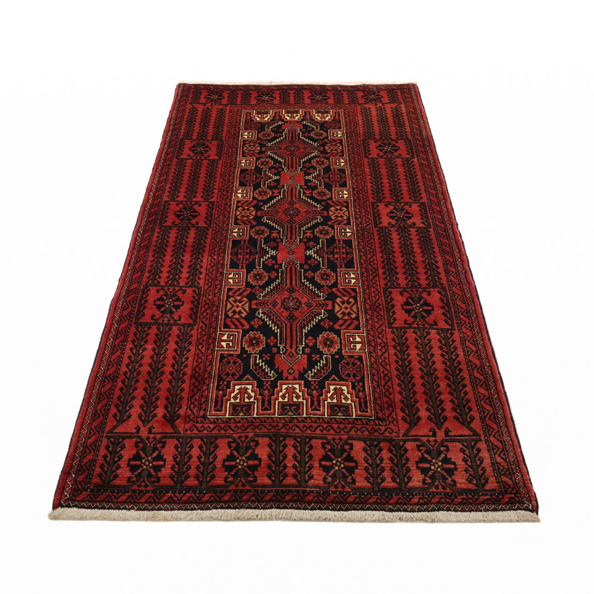 Loper Baluch tapijt - 195 x 100 cm - donkerrood