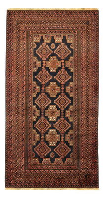 Loper Baluch tapijt - 186 x 101 cm - donkerbruin