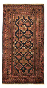 Loper Baluch tapijt - 186 x 101 cm - donkerbruin