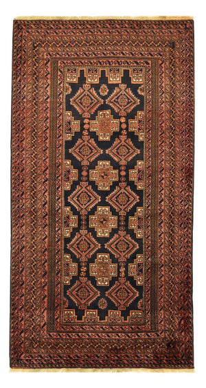 Loper Baluch tapijt - 186 x 101 cm - donkerbruin