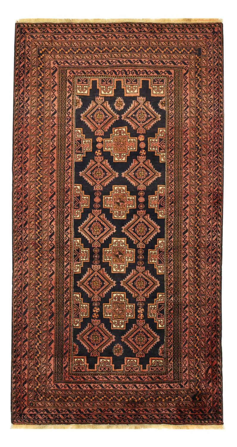 Loper Baluch tapijt - 186 x 101 cm - donkerbruin