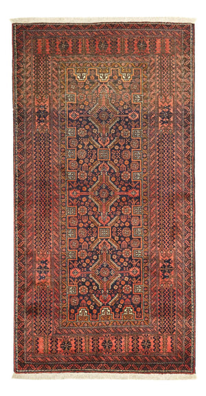 Loper Baluch tapijt - 198 x 109 cm - donkerbruin