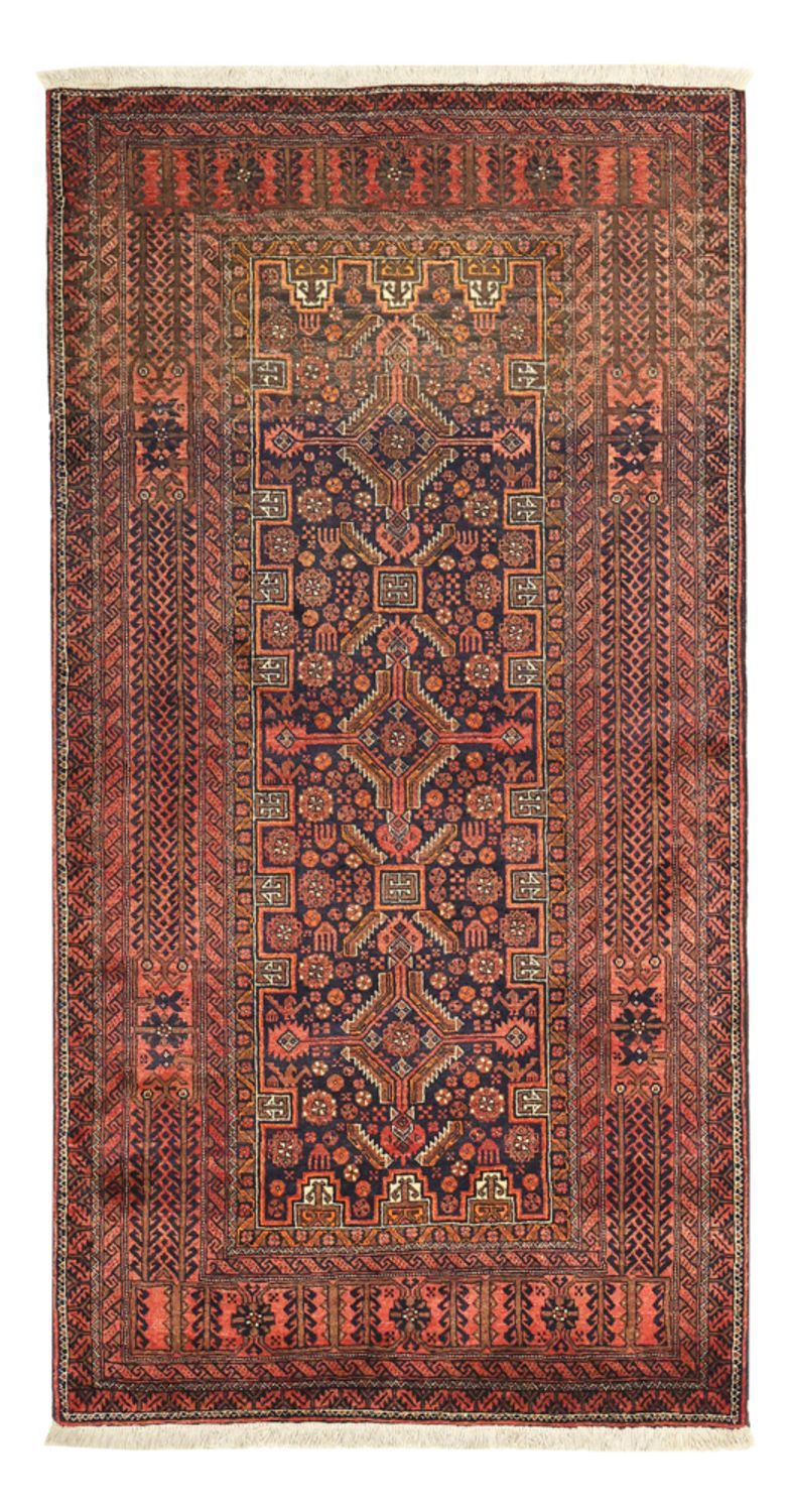 Loper Baluch tapijt - 198 x 109 cm - donkerbruin