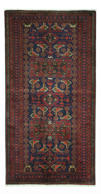 Loper Baluch tapijt - 194 x 101 cm - donkerrood