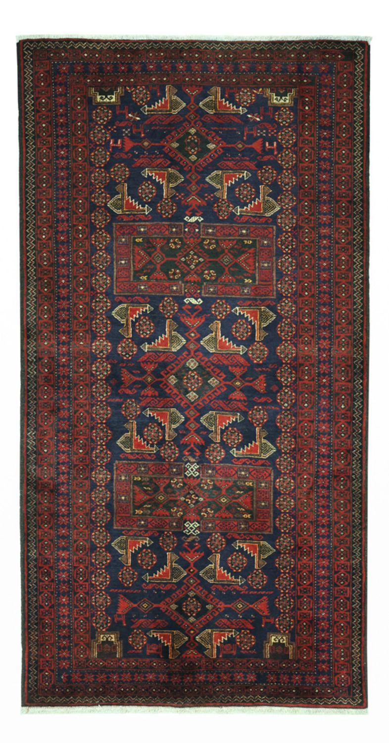 Loper Baluch tapijt - 194 x 101 cm - donkerrood