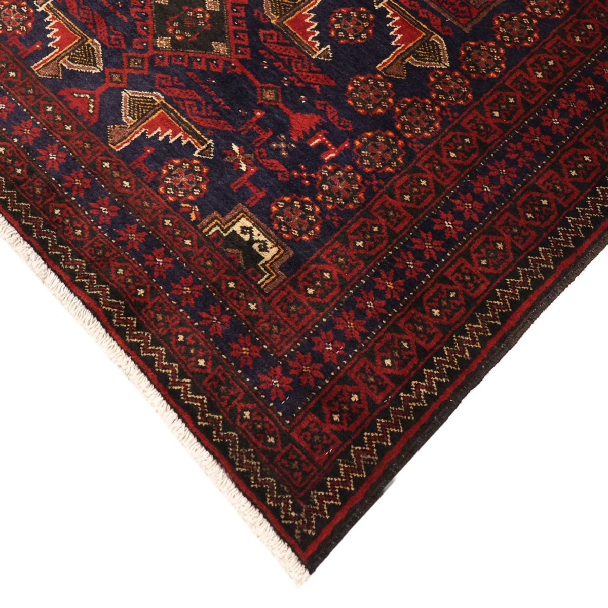 Loper Baluch tapijt - 194 x 101 cm - donkerrood
