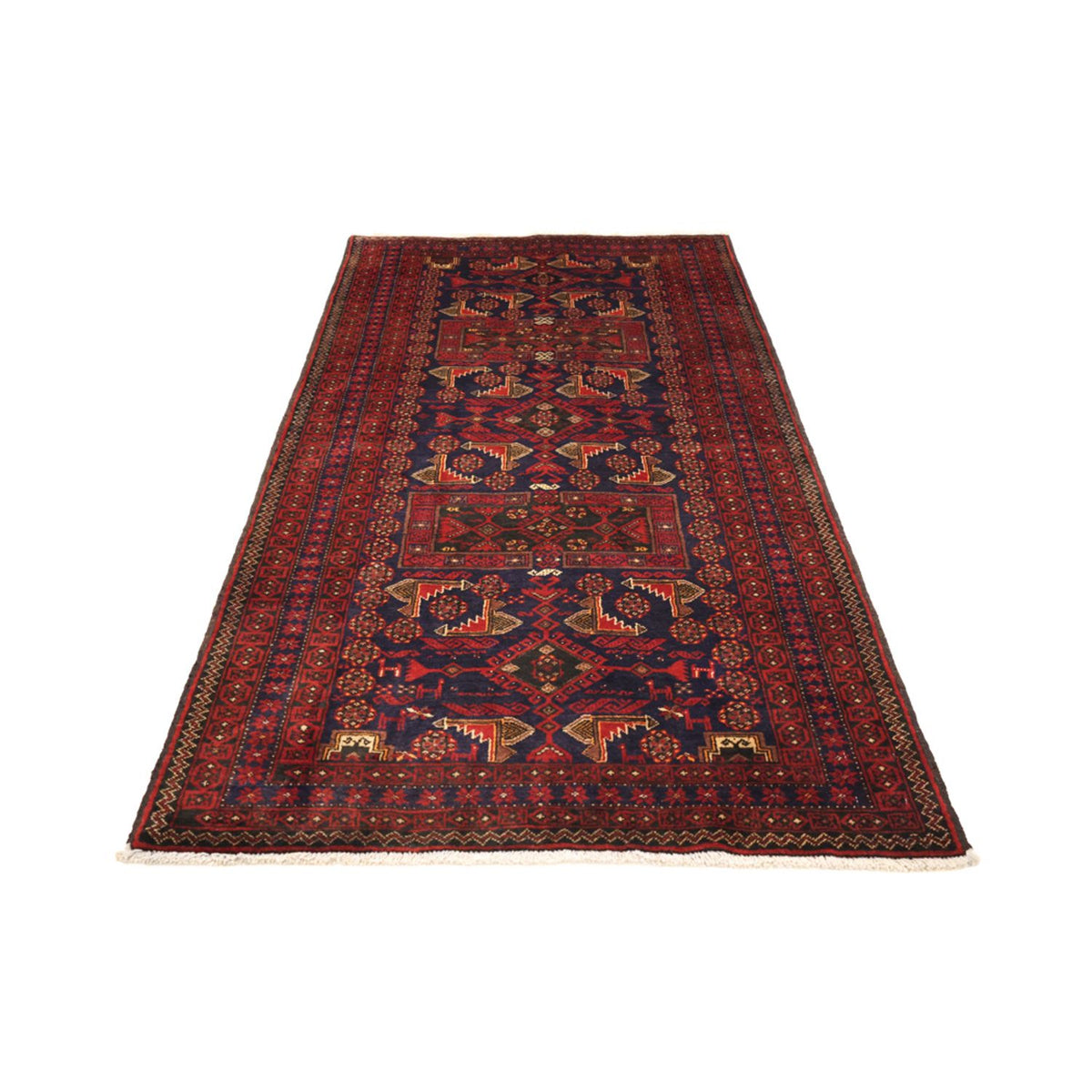 Loper Baluch tapijt - 194 x 101 cm - donkerrood