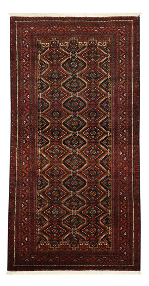 Loper Baluch tapijt - 195 x 98 cm - donkerrood