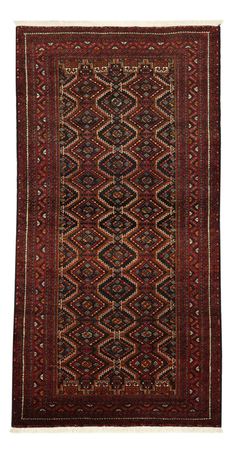 Loper Baluch tapijt - 195 x 98 cm - donkerrood