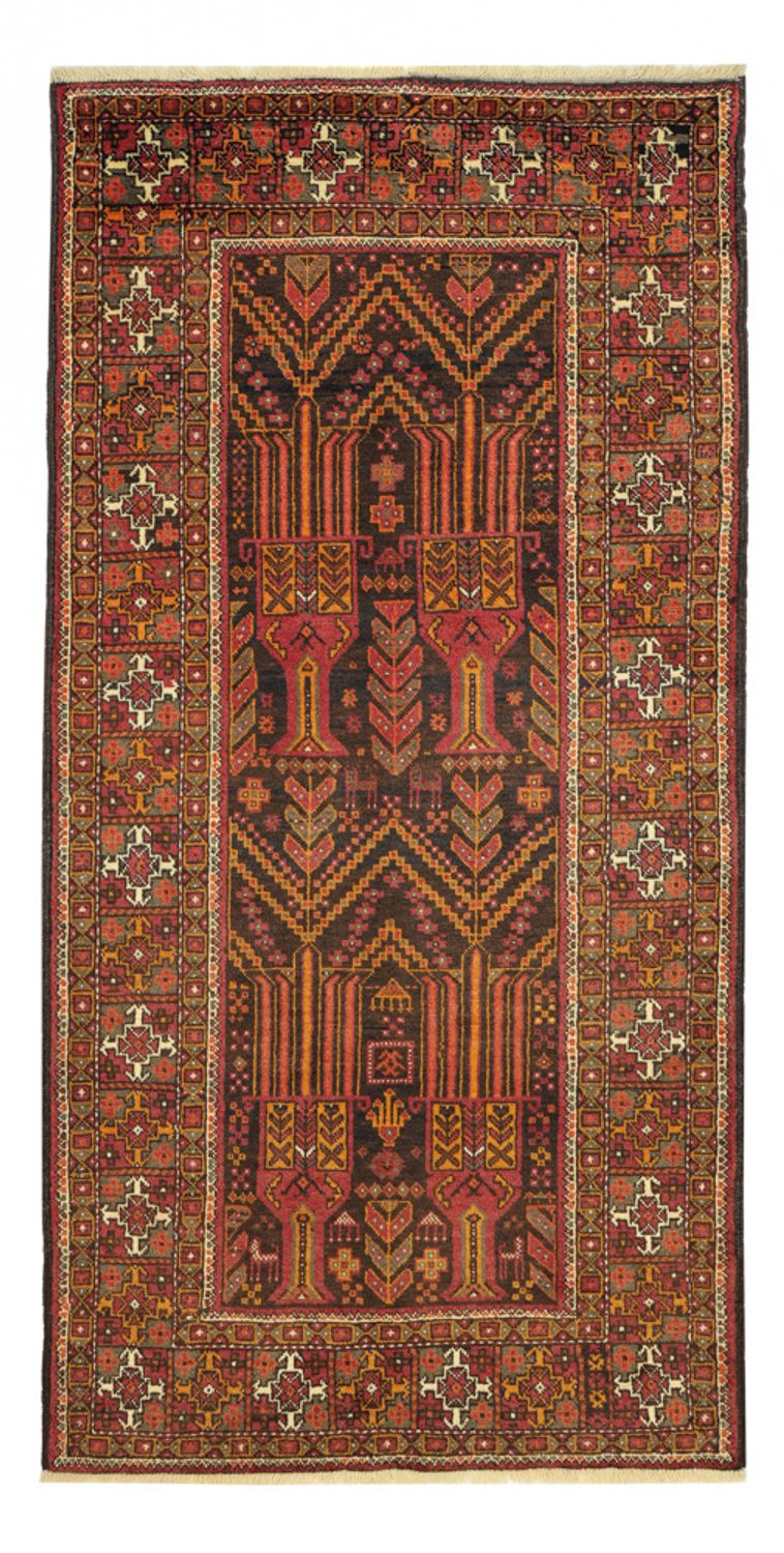 Loper Baluch tapijt - 211 x 102 cm - veelkleurig