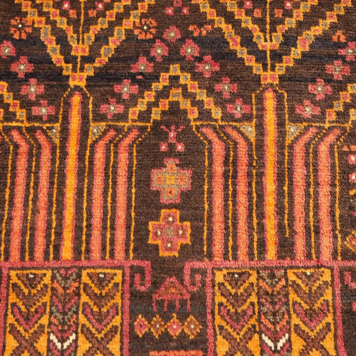 Loper Baluch tapijt - 211 x 102 cm - veelkleurig