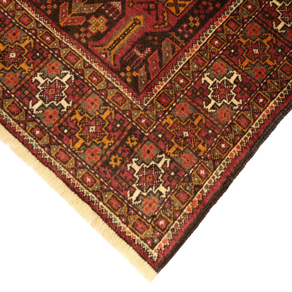 Loper Baluch tapijt - 211 x 102 cm - veelkleurig