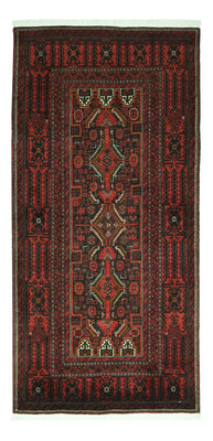 Loper Baluch tapijt - 201 x 97 cm - donkerrood