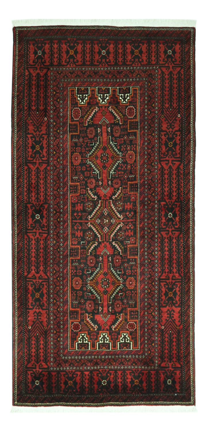 Loper Baluch tapijt - 201 x 97 cm - donkerrood