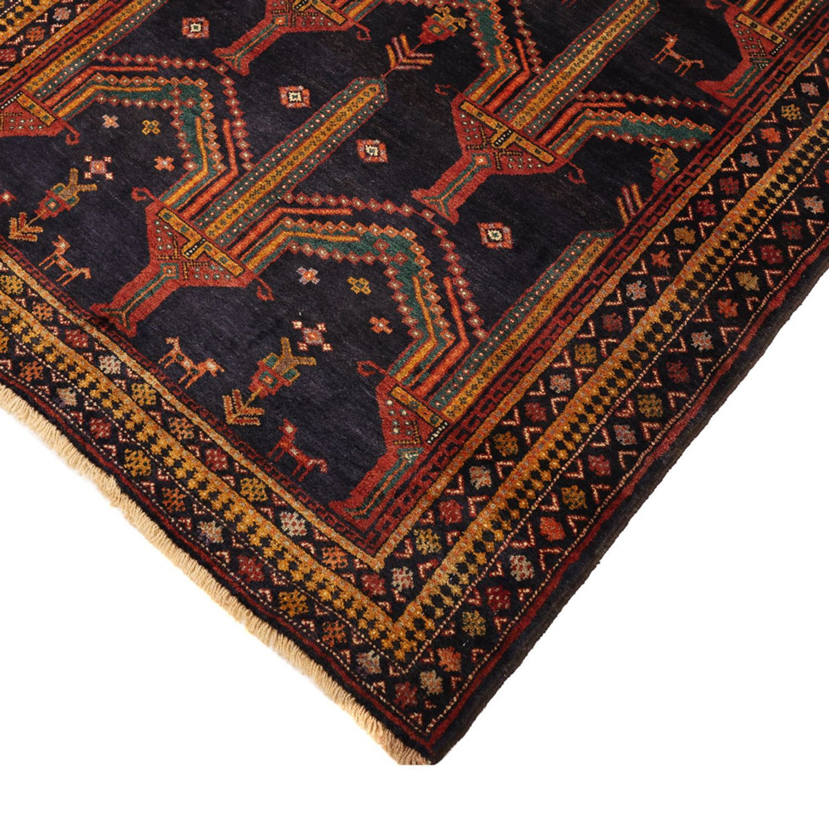 Loper Baluch tapijt - 274 x 125 cm - donkerblauw