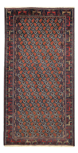 Loper Baluch tapijt - 210 x 110 cm - veelkleurig