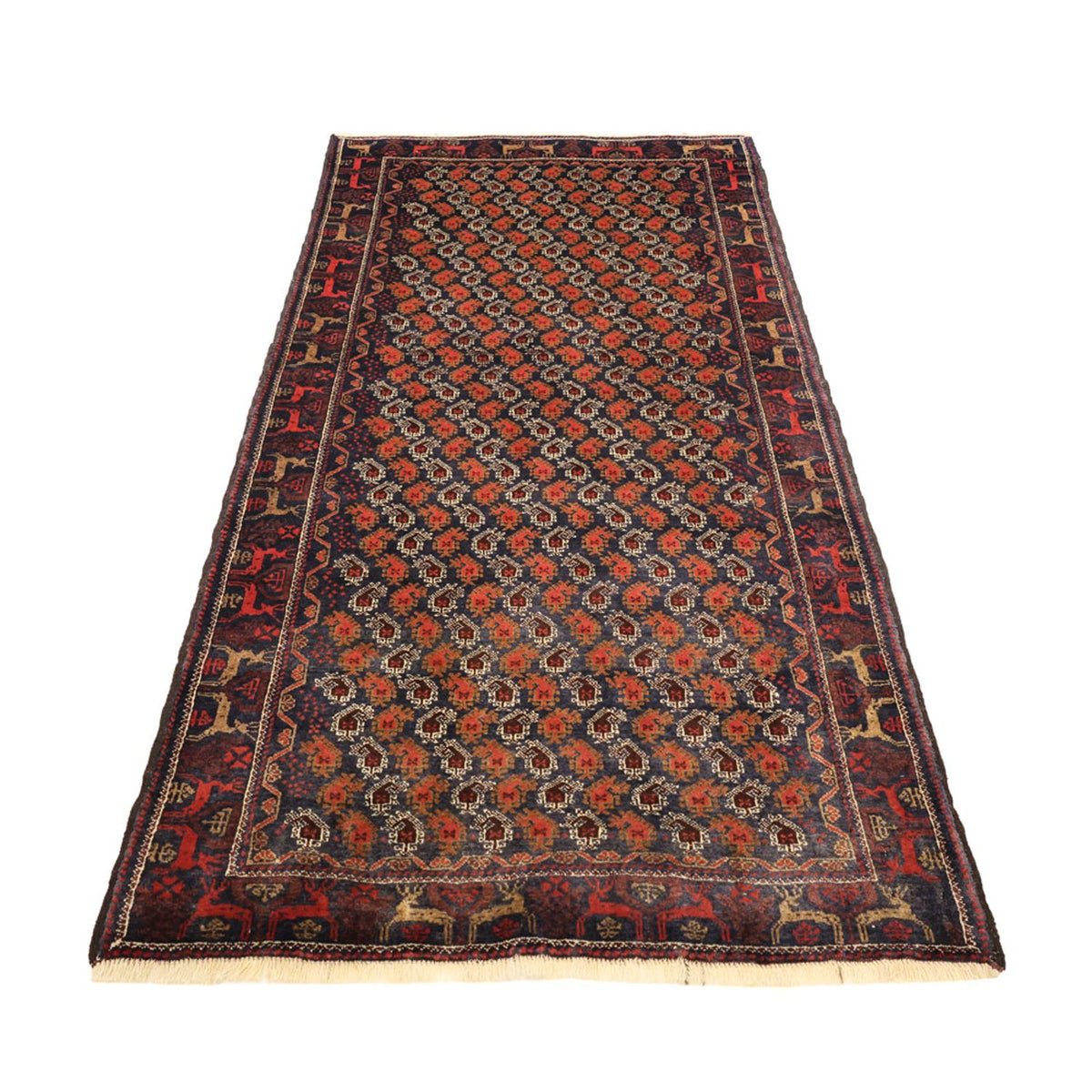 Loper Baluch tapijt - 210 x 110 cm - veelkleurig