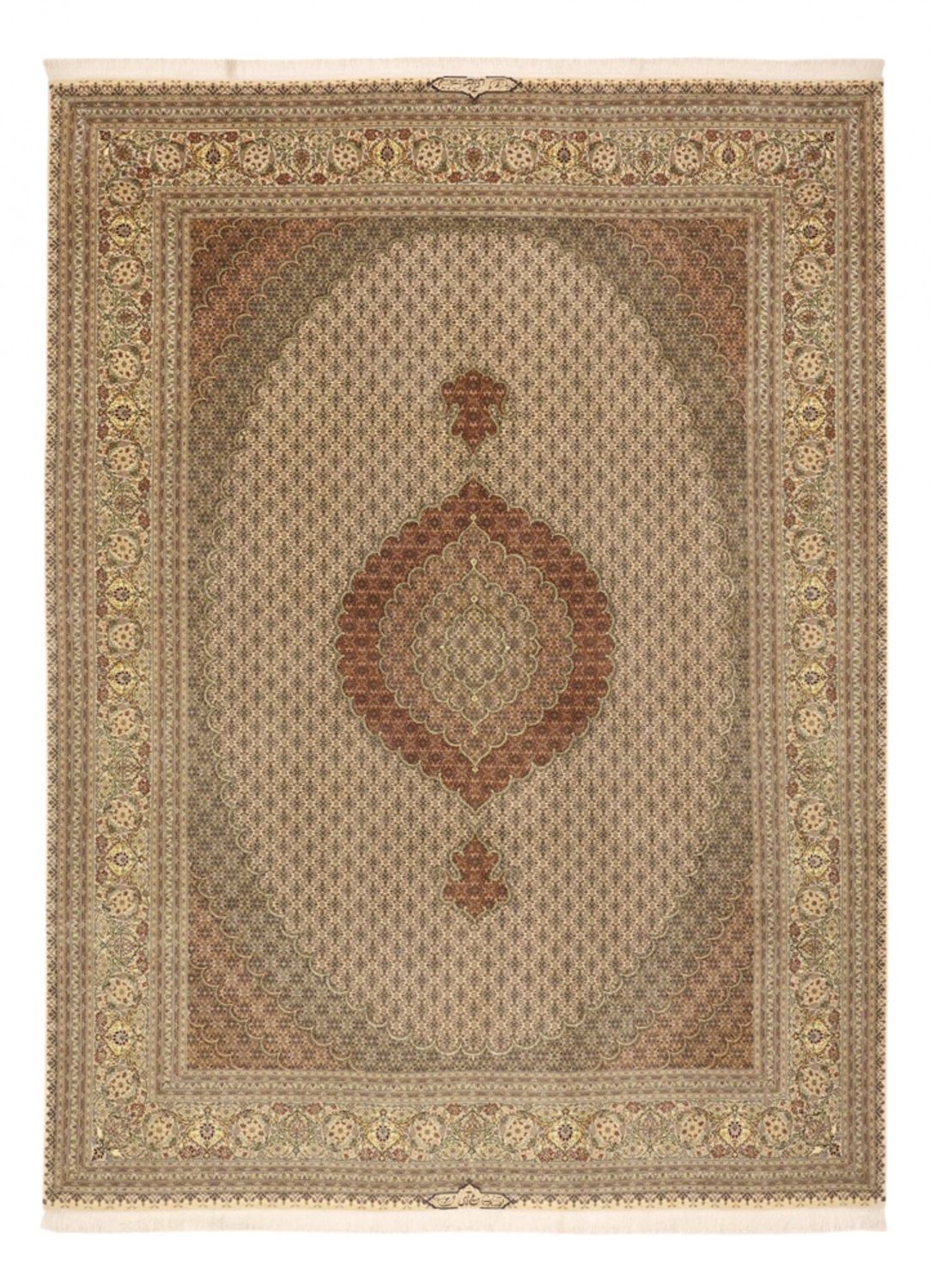 Perzisch tapijt - Tabriz - Royal - Koninklijke - 336 x 252 cm - taupe