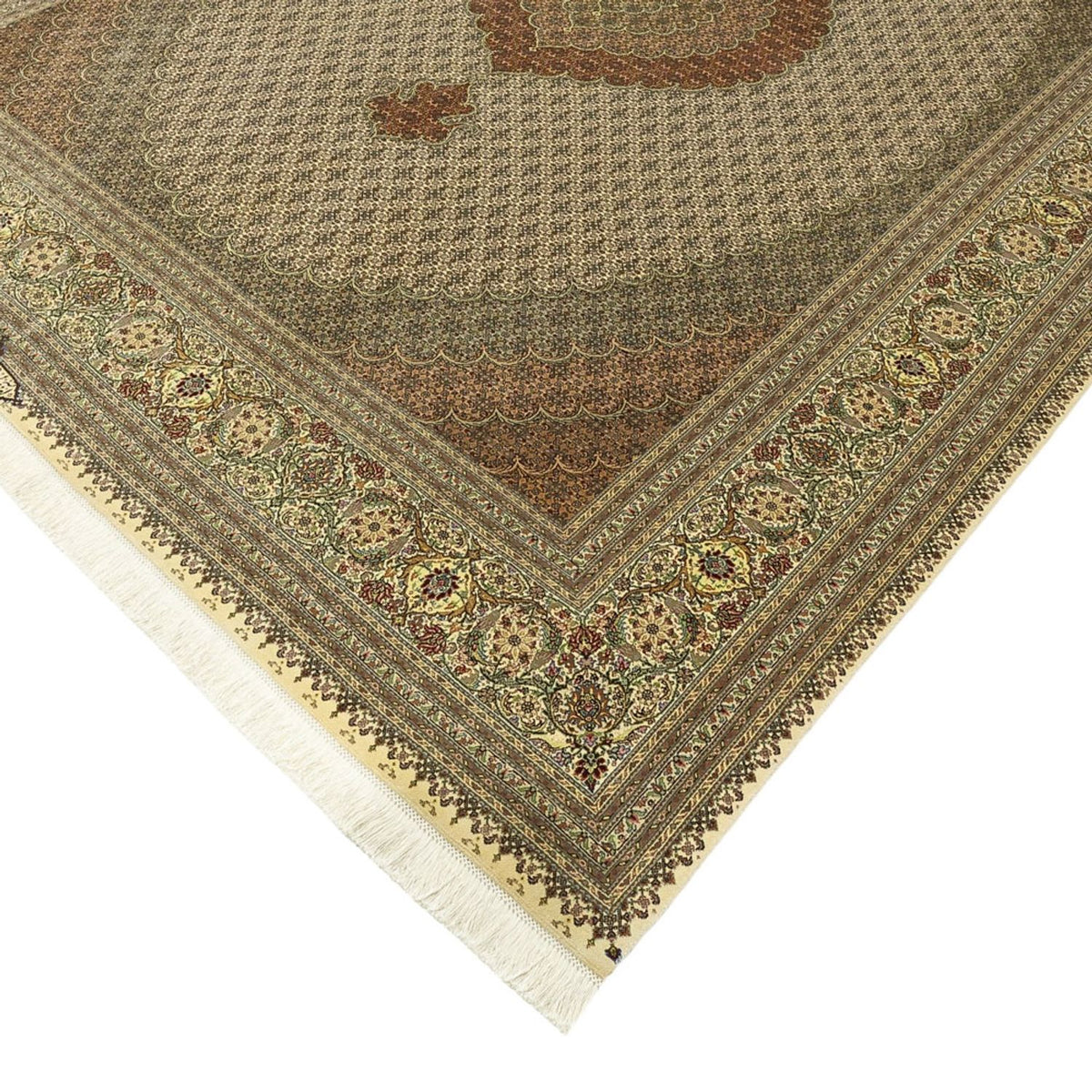 Perzisch tapijt - Tabriz - Royal - Koninklijke - 336 x 252 cm - taupe