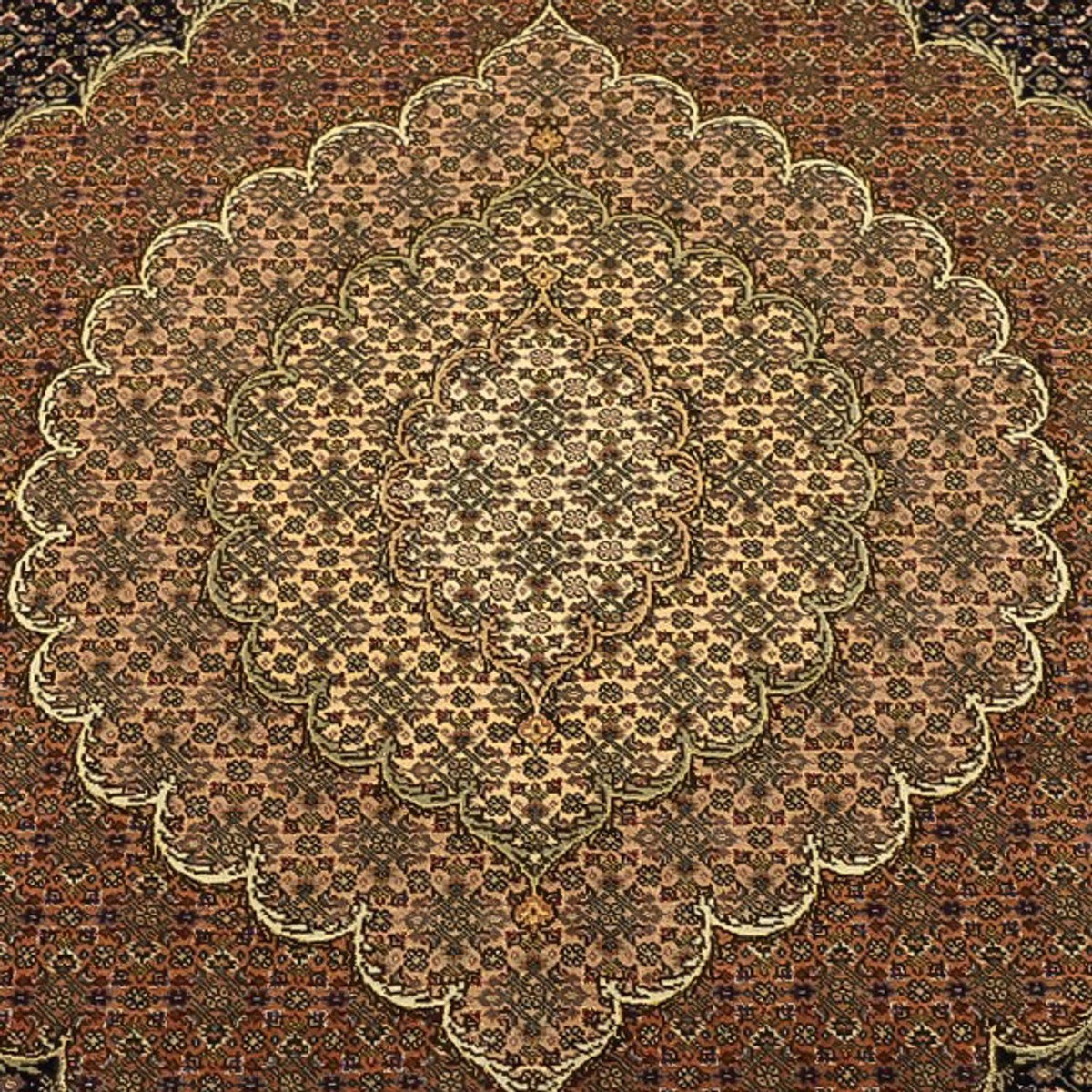 Perzisch tapijt - Tabriz - Royal - Koninklijke - 354 x 248 cm - donkerbruin