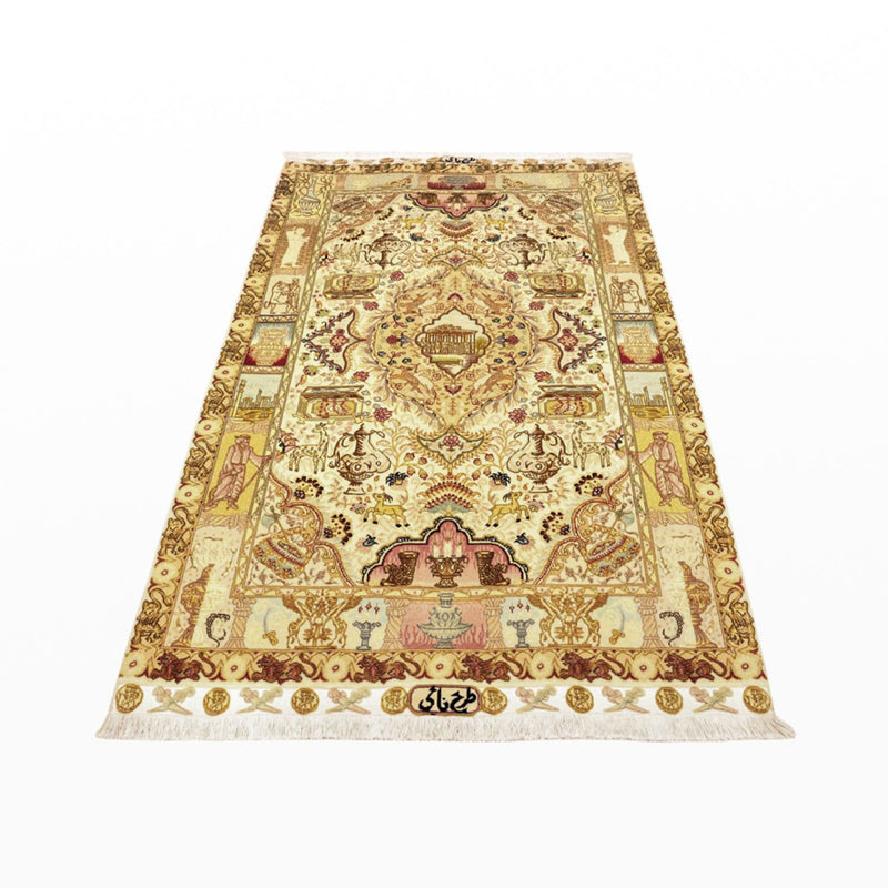 Perzisch tapijt - Tabriz - Royal - Koninklijke - 160 x 102 cm - zand