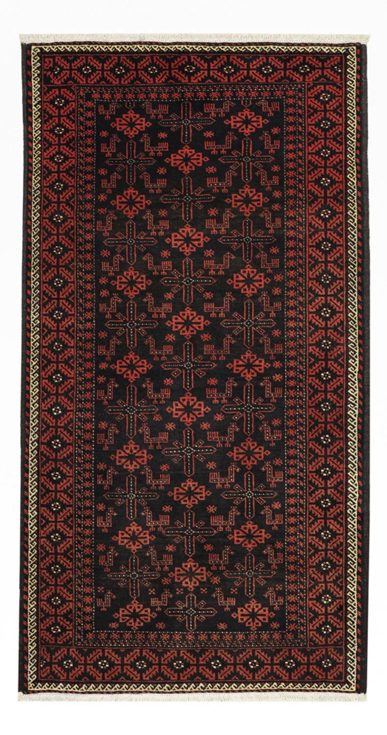 Loper Baluch tapijt - 197 x 105 cm - donkerrood