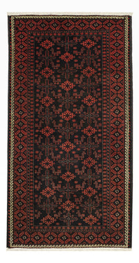 Loper Baluch tapijt - 197 x 105 cm - donkerrood
