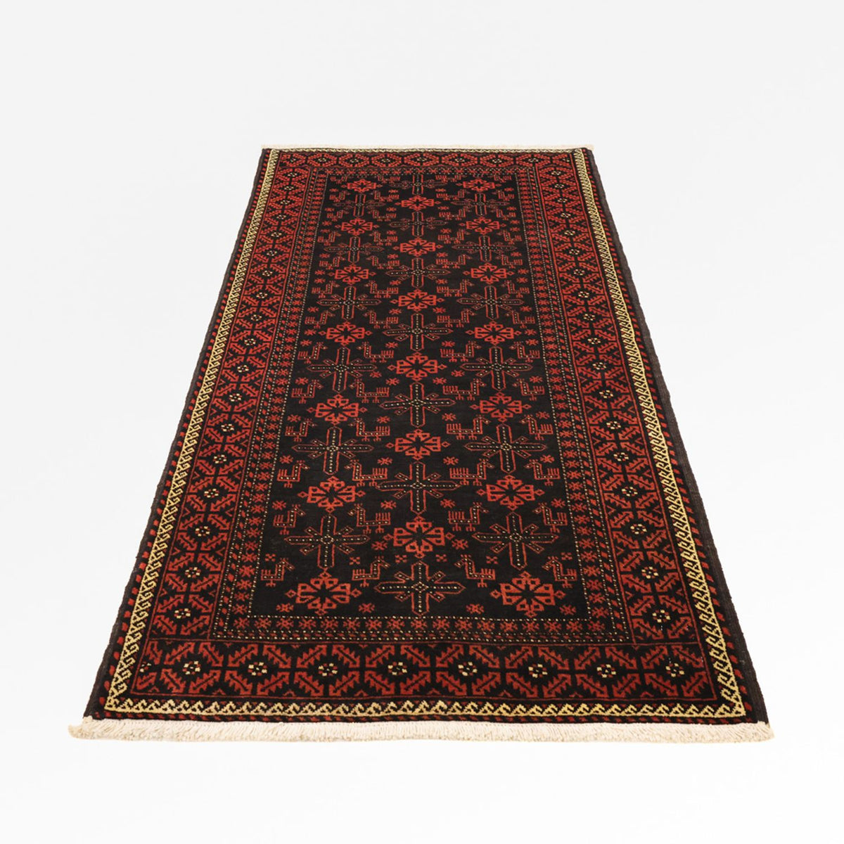 Loper Baluch tapijt - 197 x 105 cm - donkerrood