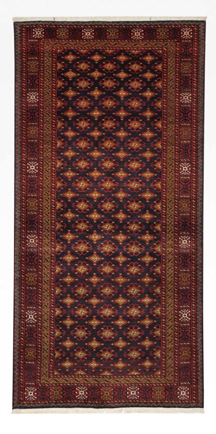 Loper Baluch tapijt - 220 x 108 cm - donkerbruin