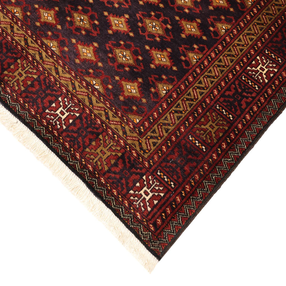 Loper Baluch tapijt - 220 x 108 cm - donkerbruin