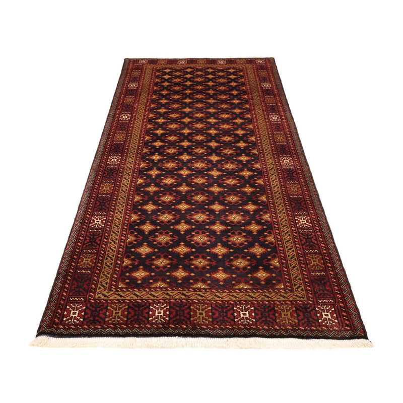 Loper Baluch tapijt - 220 x 108 cm - donkerbruin
