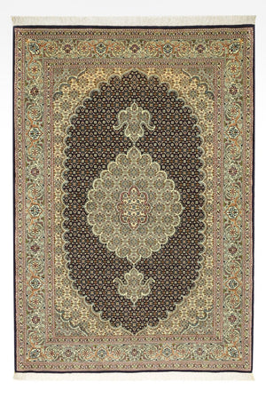 Perzisch tapijt - Tabriz - Royal - 147 x 100 cm - donker beige