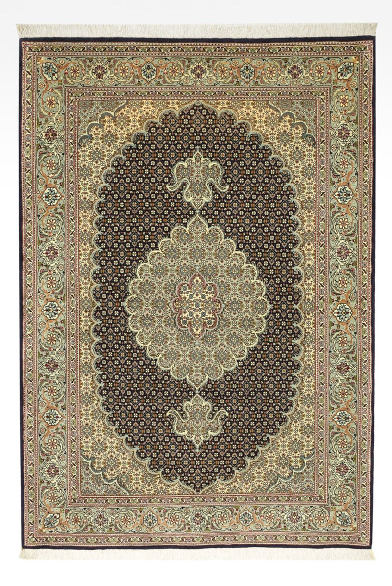 Perzisch tapijt - Tabriz - Royal - 147 x 100 cm - donker beige