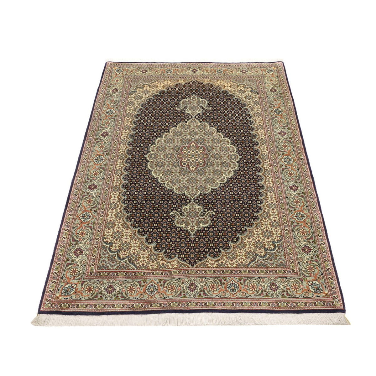 Perzisch tapijt - Tabriz - Royal - 147 x 100 cm - donker beige