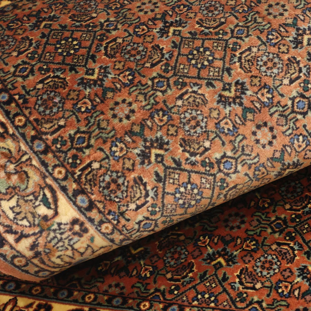 Perzisch tapijt - Bijar - 144 x 71 cm - donker beige