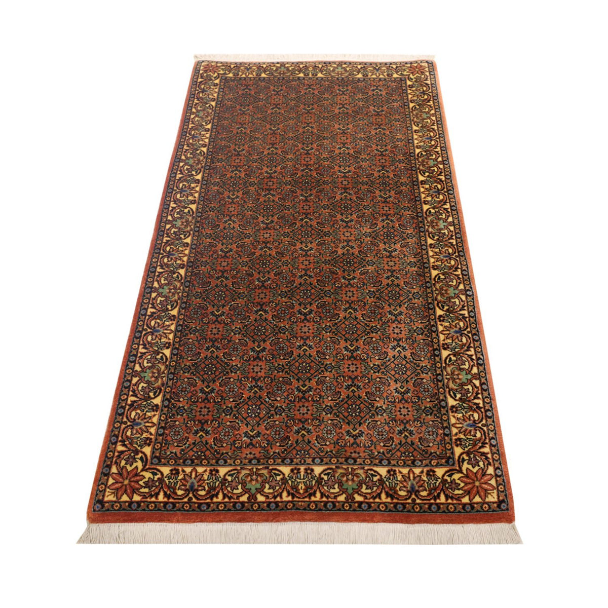 Perzisch tapijt - Bijar - 144 x 71 cm - donker beige